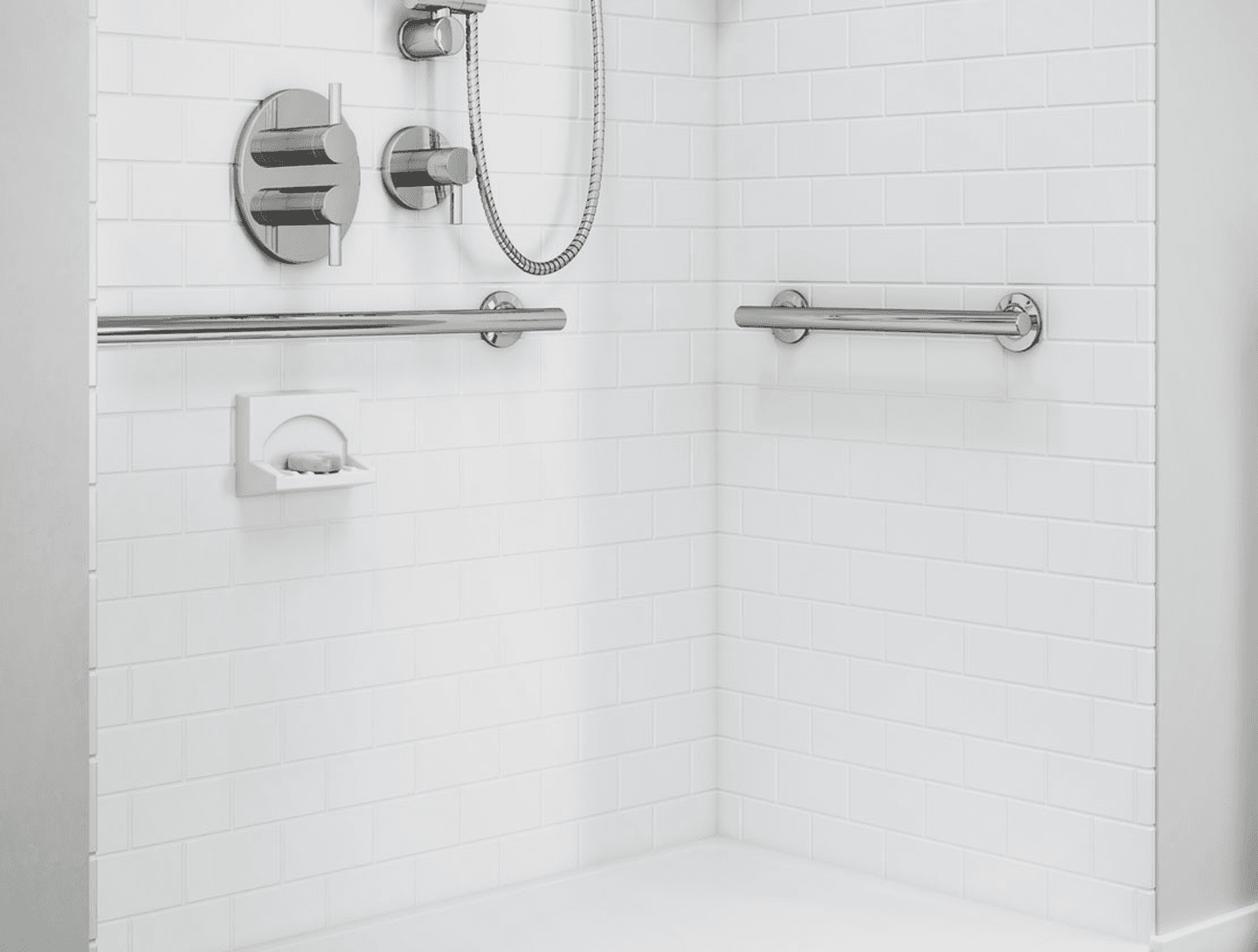 Jacuzzi grab bars in shower